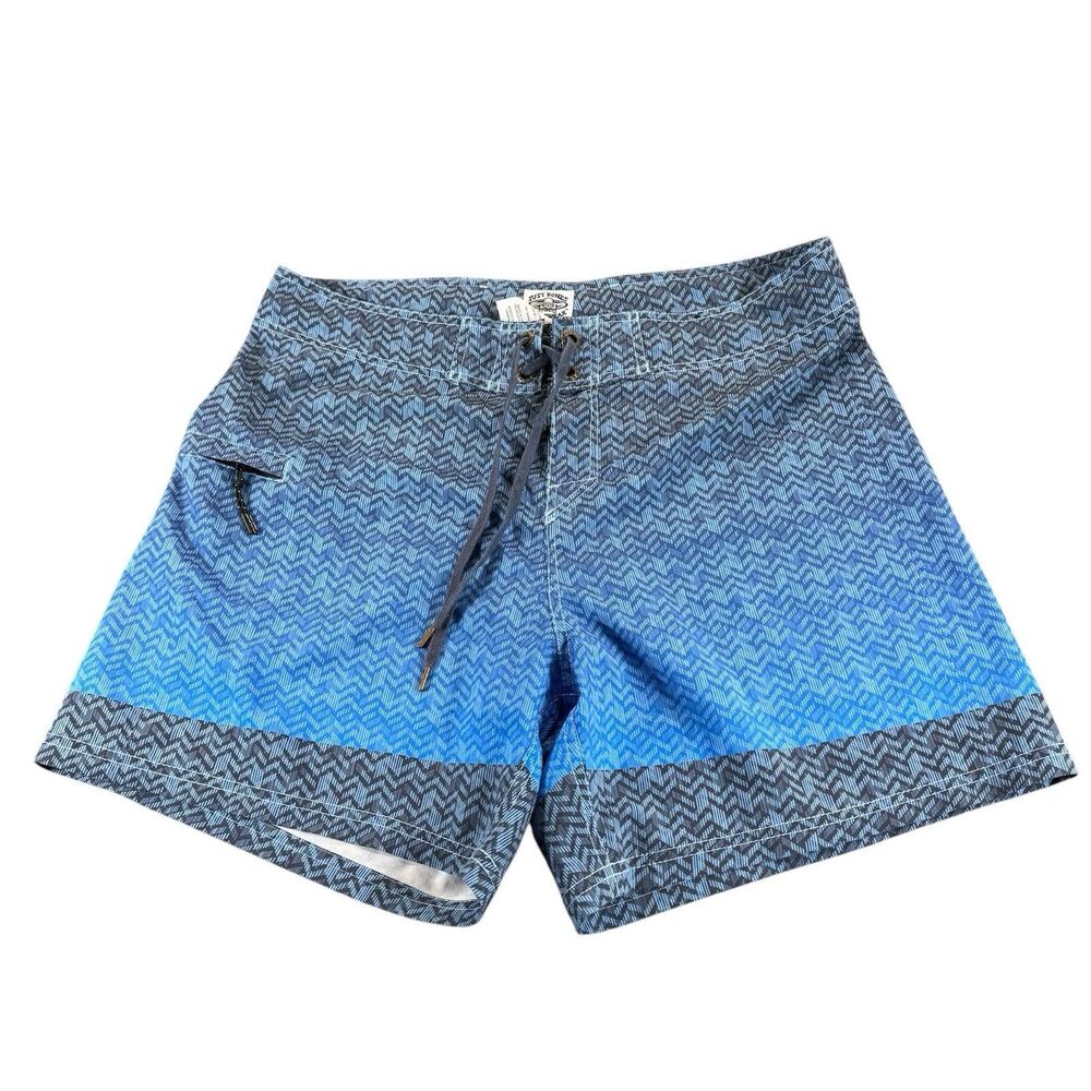 Just Bones Sz 36 Boardwear Wave Rhythms Trunks Swim Shorts Blue